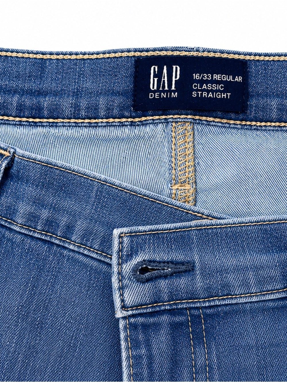 GAP Women's Straight Leg Denim Jeans - Light Blue Size16/33